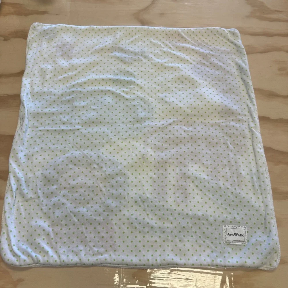 Neiman Marcus Art Walk Nursery Baby Blanket Safari‎ Animal Polka Dot Cotton OS